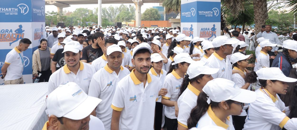 Agra Runs for Health: Massive Turnout at Yatharth Hospital Walkathon on World Health Day